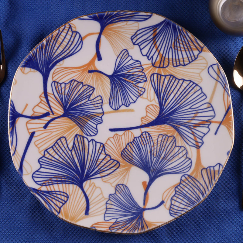Dinner Set, Blue/Yellow