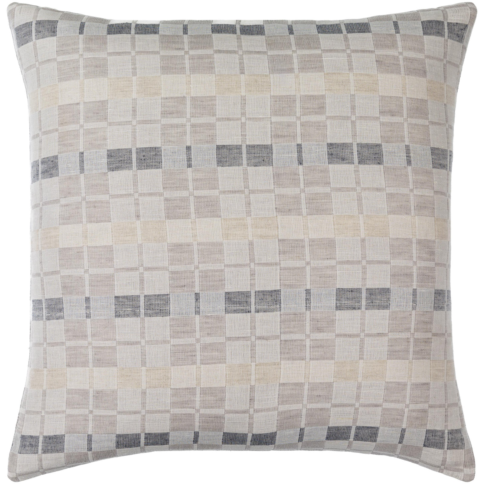 Deckland Geometric Linen Throw Pillow, 18" x 18", Down