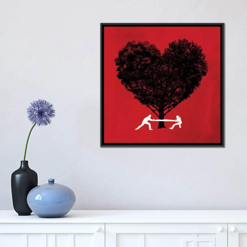 « m.o. of love », impression sur toile, H 18 po x l 18 po x P 1,5 po, Toile avec cadre noir, Pas de tapis