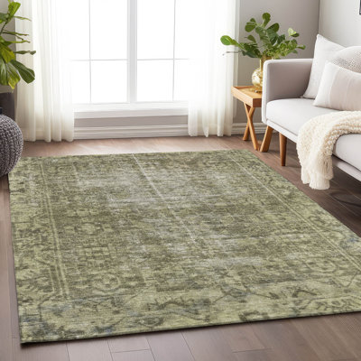 Tapis intérieur / extérieur vert Delaura 