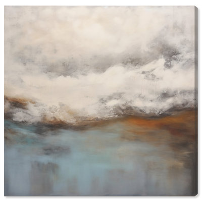 Abstract Kind of Cloudy Modern & Contemporary White Canvas Wall Art Print