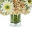 Hydrangea, Daysis,Lilac And Pampas Arrangement In A Glass Vase With Moss
