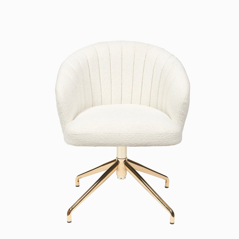 Boucle Office Chair, Gold
