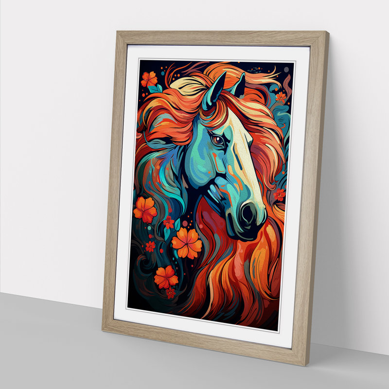 Horse Line No.2 - Framed Print