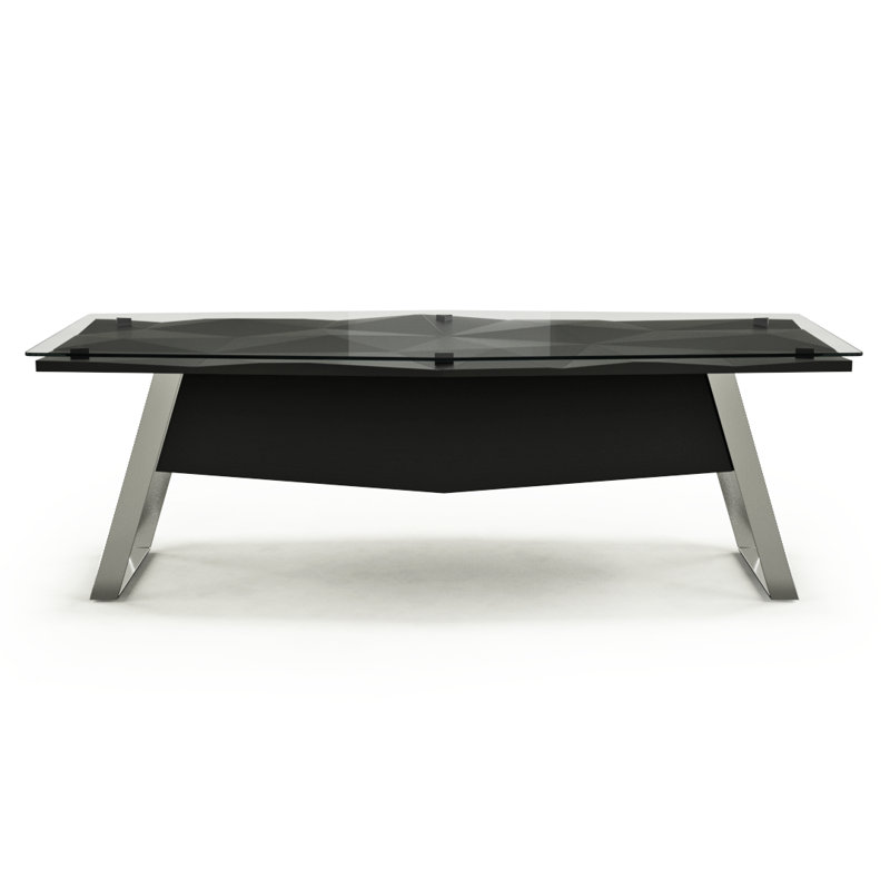 Glass Top Metal Base