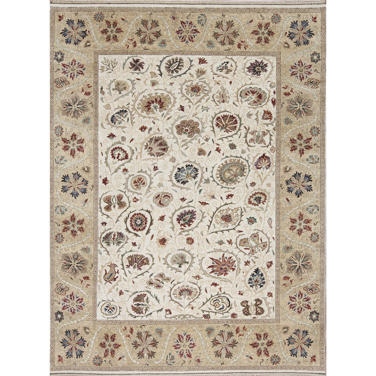 Suzani Hand Knotted Wool Area Rug