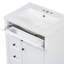 Meuble-lavabo de 24 po avec lavabo, panneau de fibres à densité moyenne et bois d'hévéa, 3 tiroirs et armoire avec tablettes réglables, conception moderne pour les petites et moyennes salles de bain-616206697-616206696