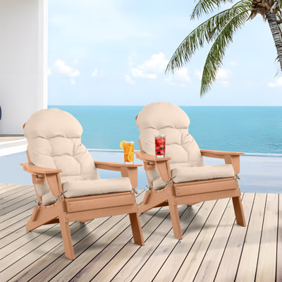 2 PCS Outdoor Adirondack Chair Seat and Back Cushion