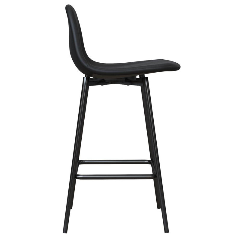 Henrine Upholstered Bar Stool, Black