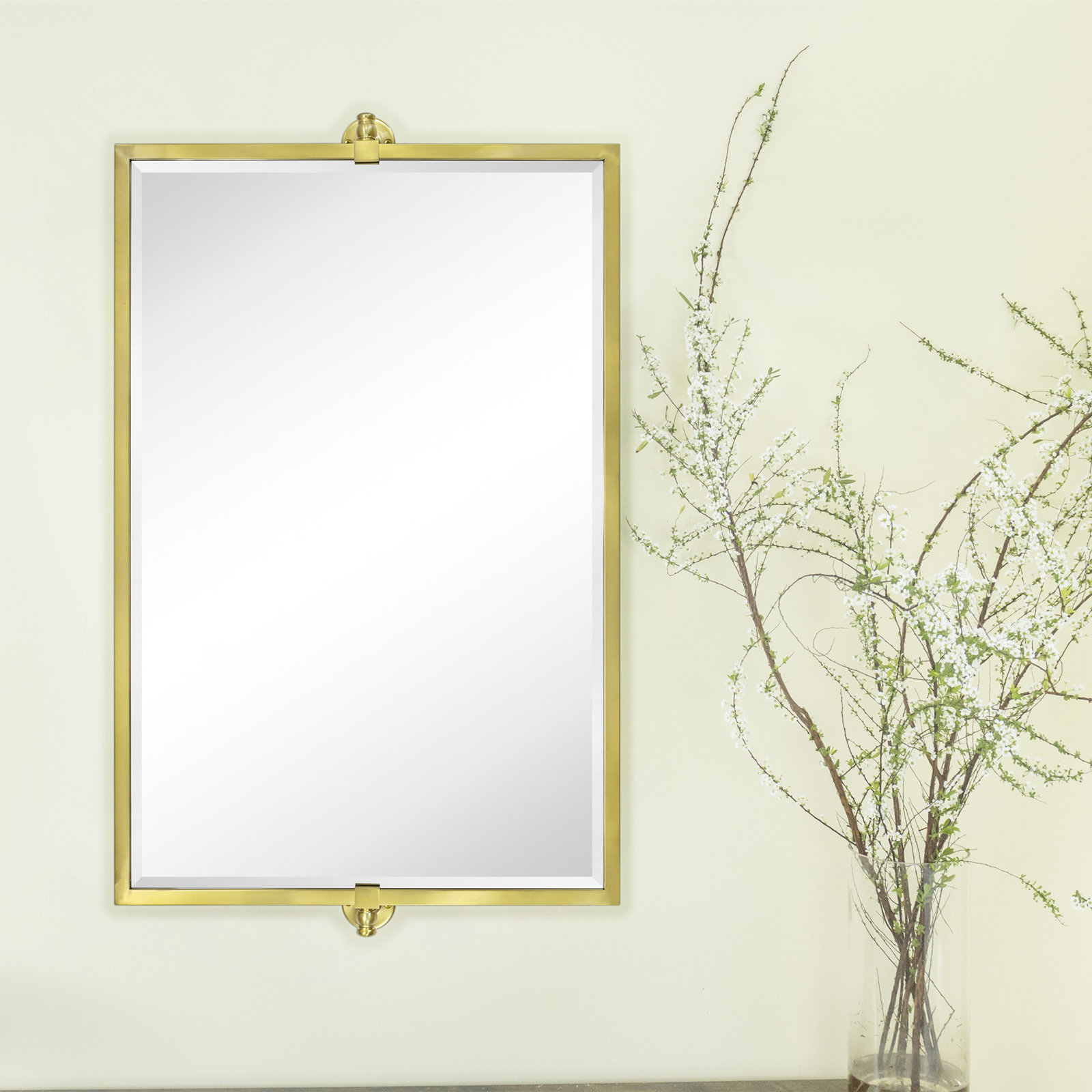 Metal Rectangle Mirror, 24" x 35", Mattle Black