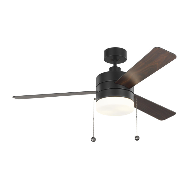 52'' Ceiling Fan with LED Lights, Midnight Black