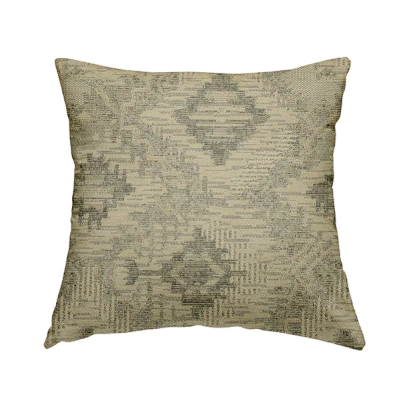 Raasch Geometric Square Cushion, 43cm H x 43cm W x 5cm D, Cream