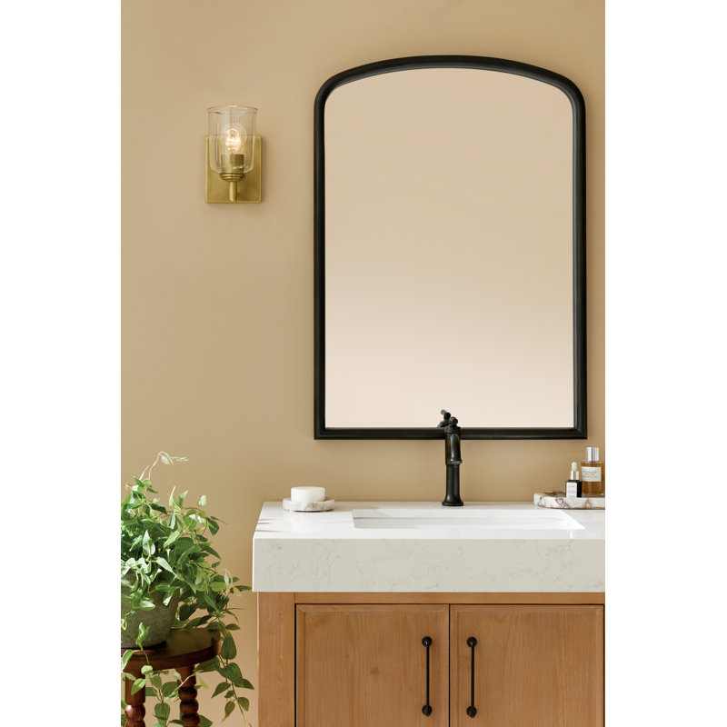 5" 1-Light Wall Sconce with Clear Glass, Brass