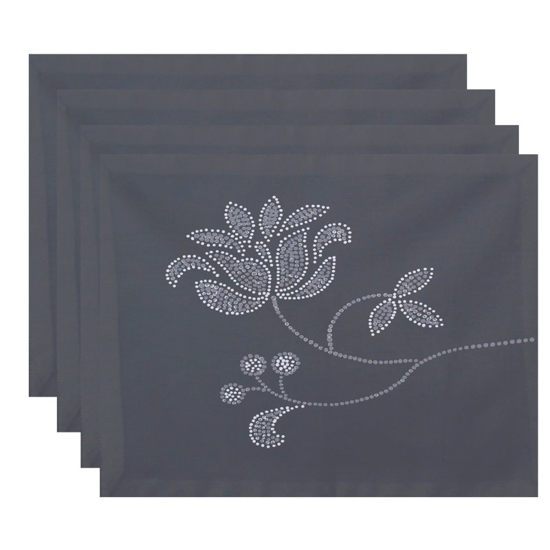 Ensemble de napperons 4 pièces Gordonsville, gris