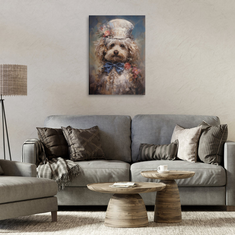 Toile Labradoodle de l'époque victorienne, design par Wumples, H 24 po x l 16 po