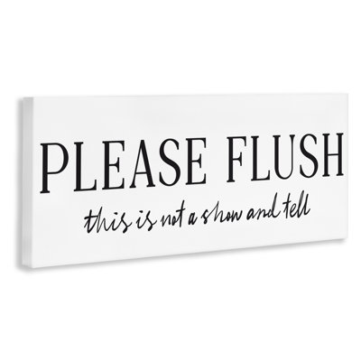 Not Show & Tell Bathroom Canvas, design by Lettered and Lined