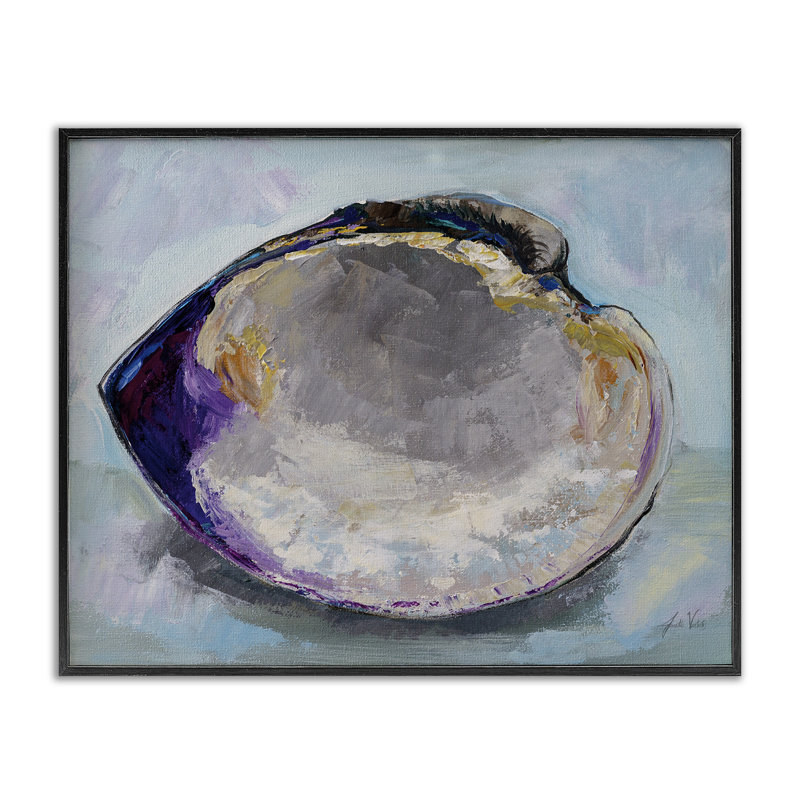 «Baby Clam Shell», estampe numérique par Jeanette Vertentes, Giclée encadrée noir minuit, H 16 po x l 20 po