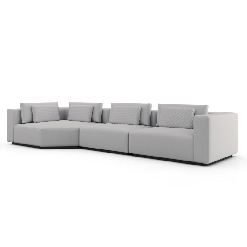 Spruce Modular Sofa Set 25A In Gris Fabric, Right Hand Facing