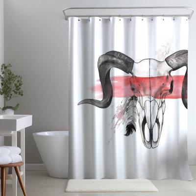 Chanceton – Polyester Shower Curtain, Dye Sublimation Print, 71" W × 74" L
