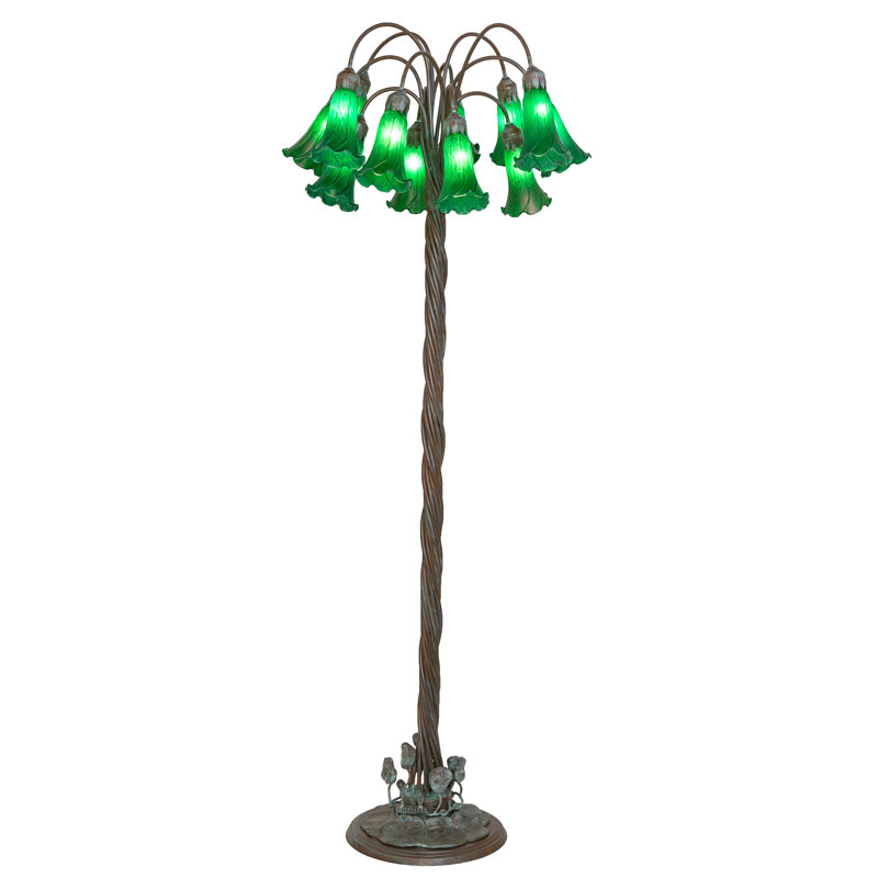 Meyda Tiffany & Stained Glass Tree Floor Lamp, Green