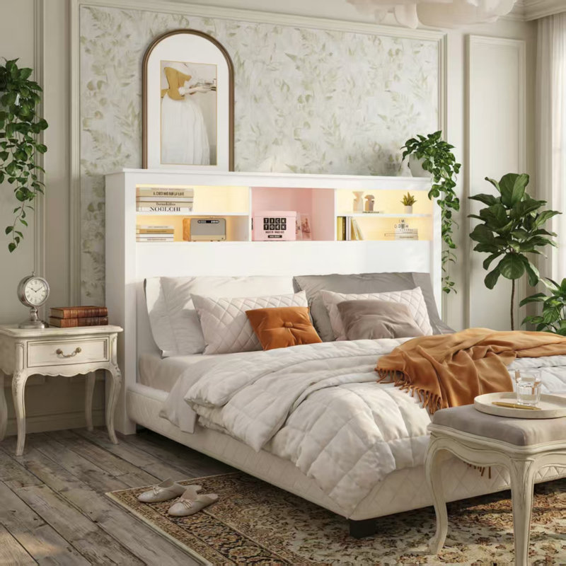 Ariette 43'' H X 65'' W Queen Bookcase Headboard