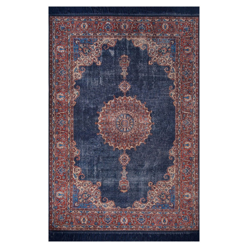 Luxurious Machine Washable Carpet, 100% Polyester, 7.5 x 10.8 Feet | Pile Height: 0.2 Inches, 1850 g/m² | Recycled Poly Cotton Underside, Easy Care, Perfect for Living Room & Bedroom, Soft & Durable Design