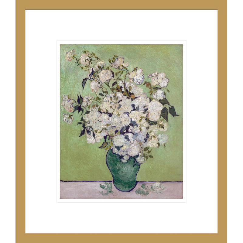 Roses par Vincent van Gogh - Impression sur toile, H 15,79 po x l 13,75 po