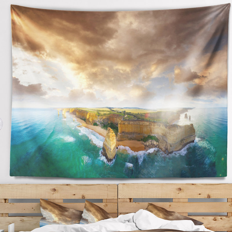 Tapisserie bleue Seascape Great Ocean Road, Australie, H 32 po x l 39 po