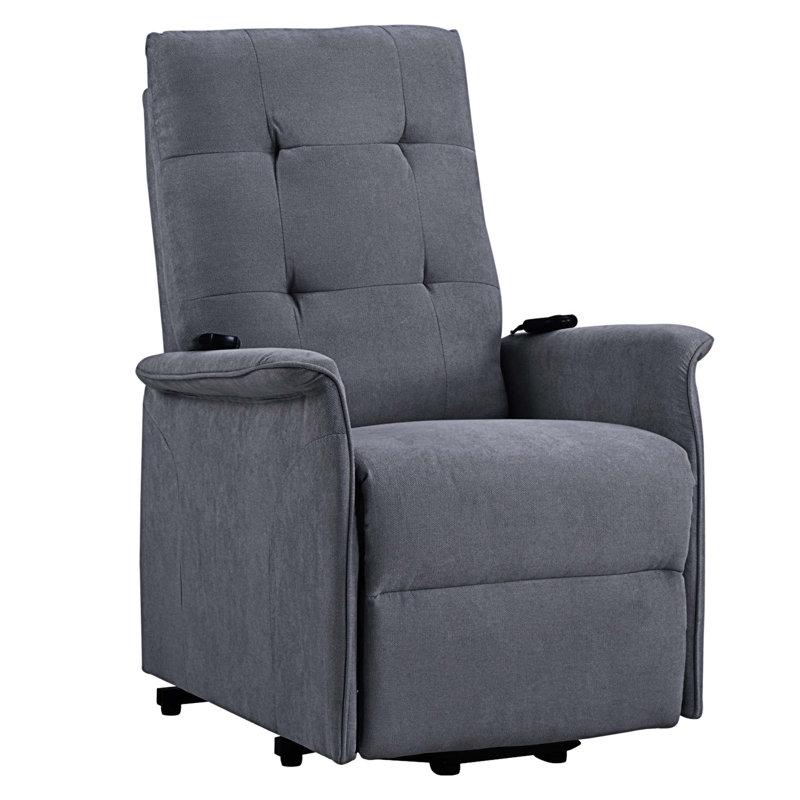 Fauteuil de massage inclinable électrique, Polyester gris foncé