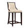 Upholstered Counter Stool with Solid Wood Frame