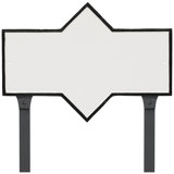 Piedmont Rectangle Two Line Standard Address Sign Plaque with Lawn Stakes