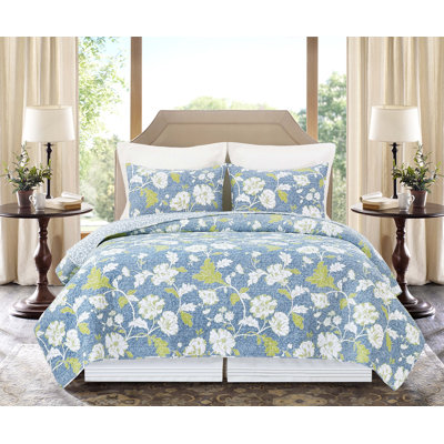 Primrose Scroll Full/Queen 3-Piece Quilt Bedding Set