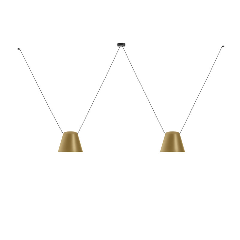 Attic 2 - Light Pendant, 86.63" H x 78.75" W x 9.5" D, Gold