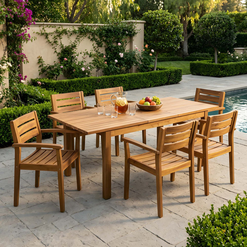 Ensemble repas pour 6 personnes avec table rectangulaire