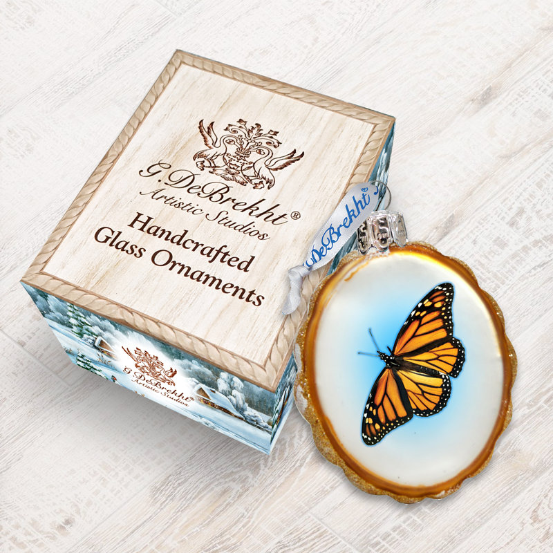 Ornement en forme de fêtes papillon en verre souvenir
