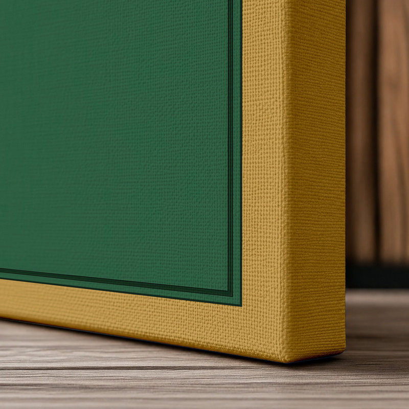 Leaping Dolphin Modern - Wrapped Canvas, 24x16 - 61.0 x 40.6 cm, Ochre Border
