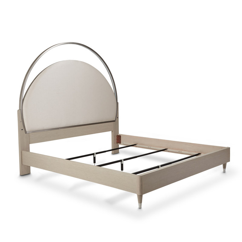 Eclipse Eastern King Upholstered Bed with LED Lights - Moonlight, Queen
