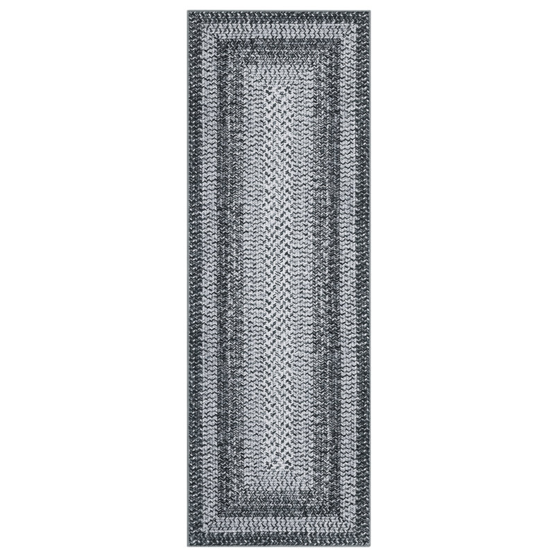 Tapis moderne lavable pour imitation de chambre à coucher Tapis tressé à motif géométrique doux antidérapant
