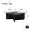 Table basse moderne carrée en verre, table basse contemporaine de 35,43 po