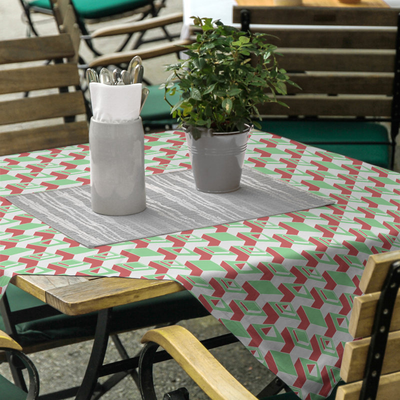Nappe de gratte-ciels classiques, Vert/rouge