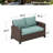 Argyri Stylish Wicker Outdoor Patio Loveseat-86710793