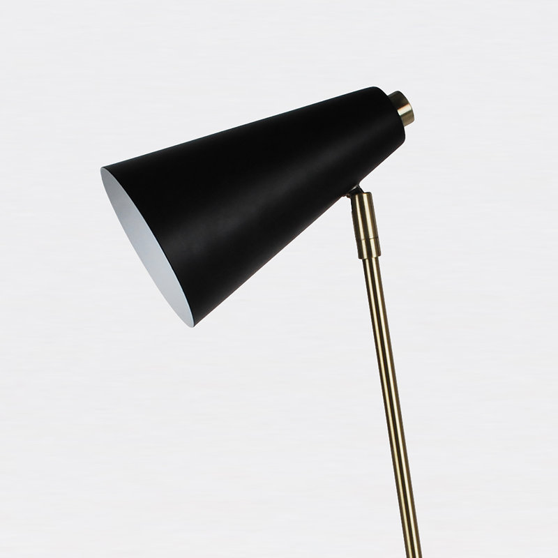 Colchique Metal Desk Lamp, Black/Brass, Black