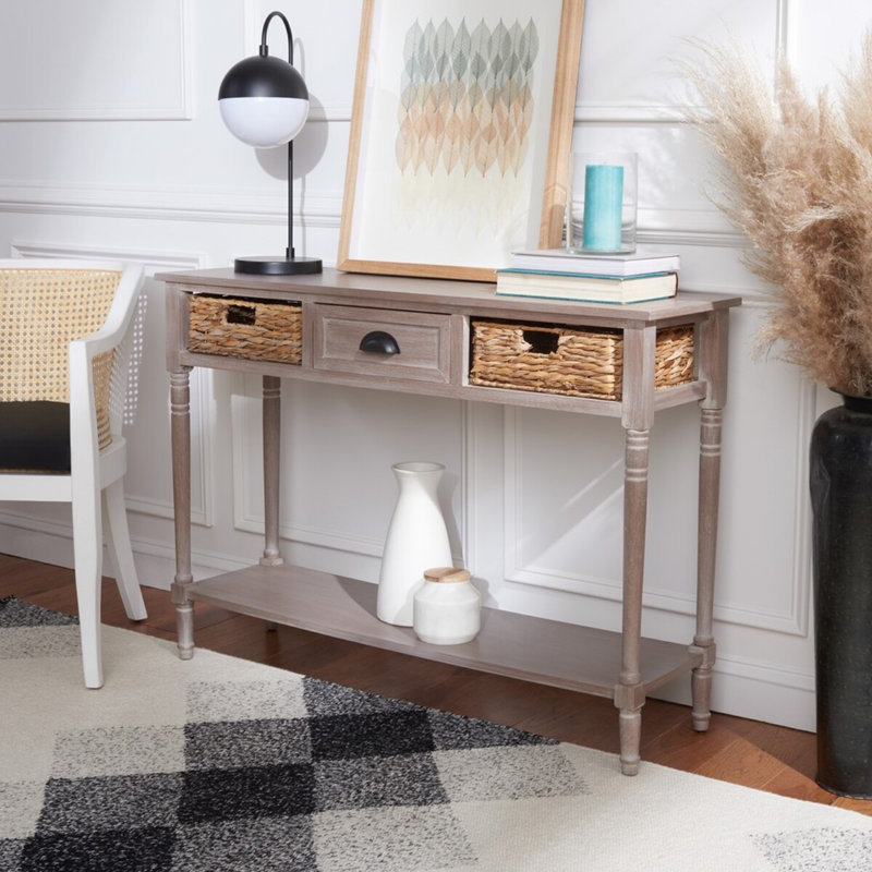 Console Popovich avec rangement, Blanc rétro