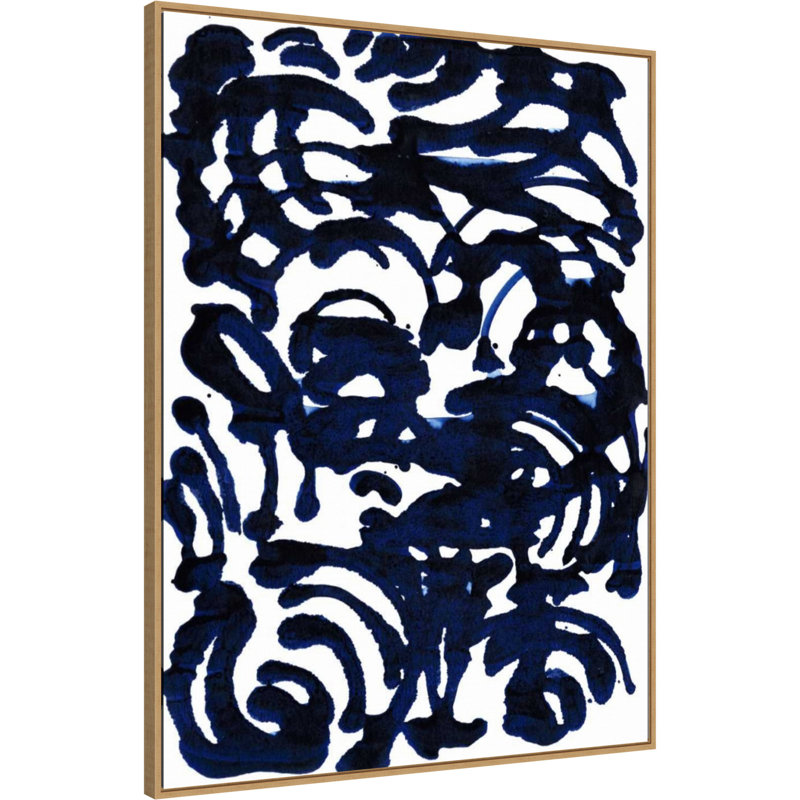 Indigo Swirls II, impression sur toile par Jodi Fuchs, H 42 po x l 32 po x P 2 po