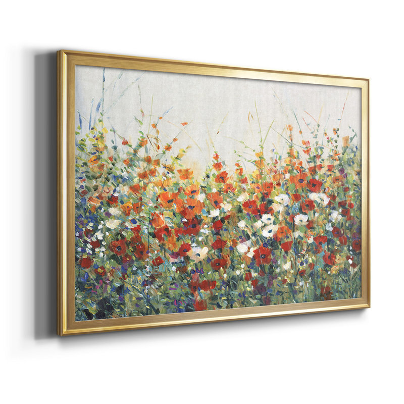 «Garden In Bloom I», ensemble de 2 cadres photo, H 24,5 po x l 37 po x P 1 po, Or