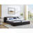 Upholstered Bed Frame with Thick Fabric-1965919422