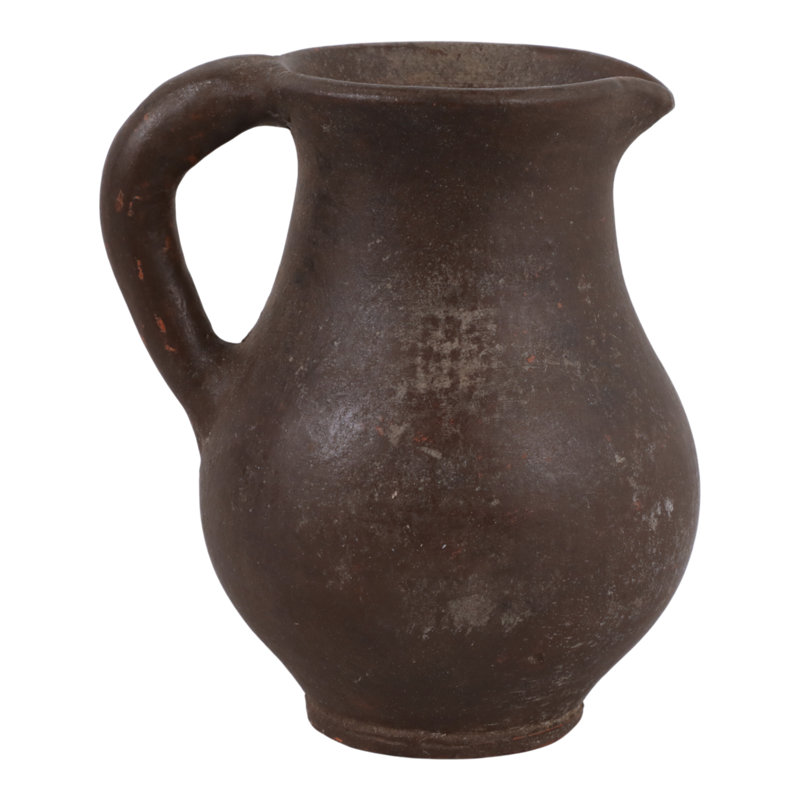 Handled Pitcher Terracotta Pottery Flower Vase For Home Decor And Table Display - Tall Jug Vase Accent For Shelves And Centerpieces Style - 8"