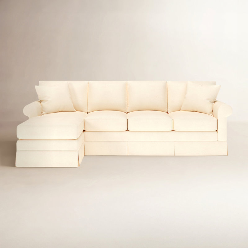 Friedman Upholstered Chaise Sectional, Bella Otter Performance Velvet, Left Hand Facing