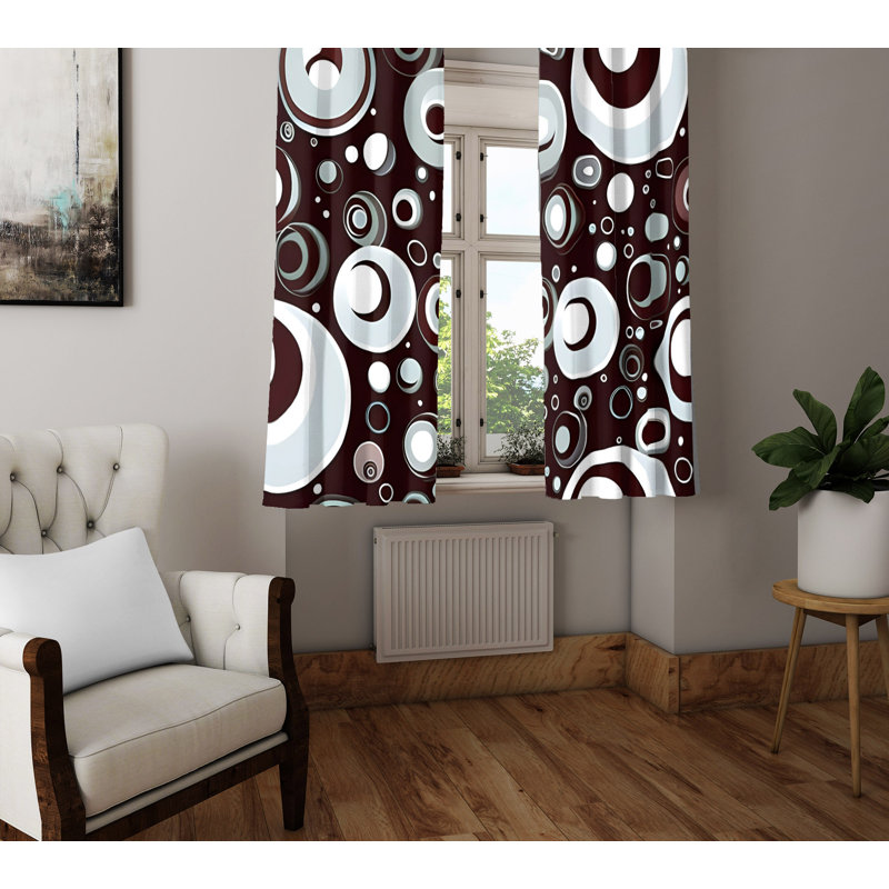 Paire de rideaux semi-transparents en polyester Desuan, L 56 po x L 78 po