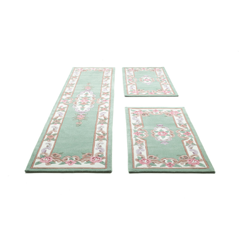 Ming Hand Tufted Green Rug, Runner 70 x 600cm